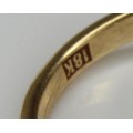 vechi inel scandinav. diamante negre & diamanat "old european cut". aur 18K & argint